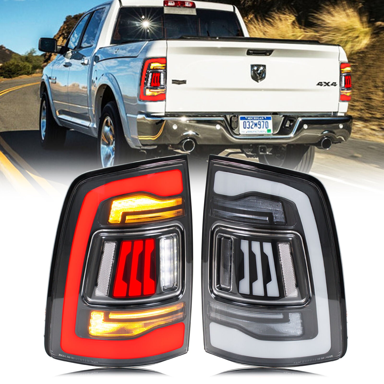 inginuity time LED Tail Lights for Dodge Ram 1500 2500 3500 2009