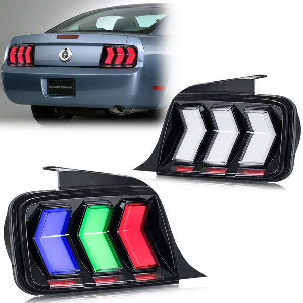 S650 RGB Tail lights on Mustang S-197 2005-2009