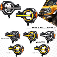 Load image into Gallery viewer, inginuity time LED Headlights for Ford Bronco 2020-2023 Start up Animation Sequential Indicator Front Lamps Assembly
