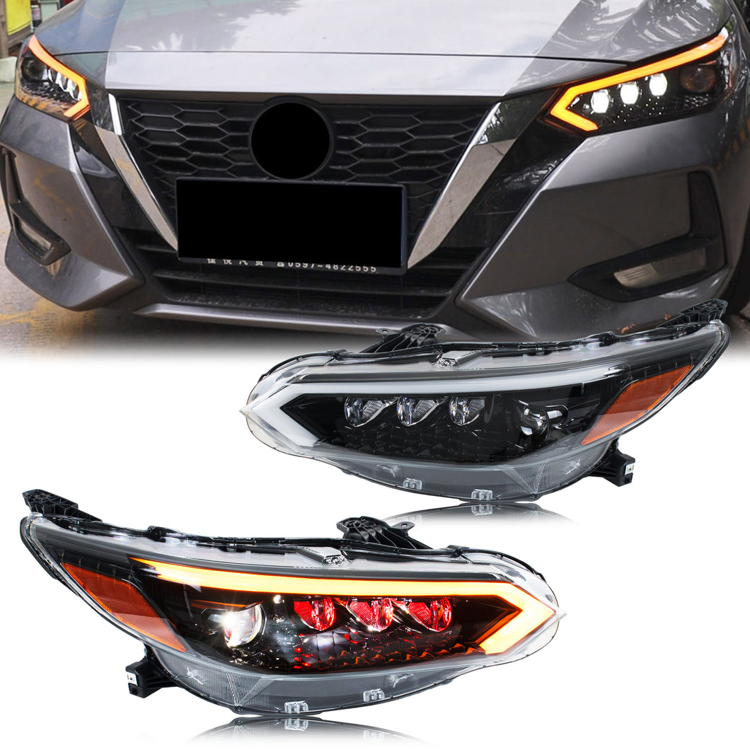 inginuity time LED RGB Headlights for Nissan Sentra B18 2020-2025  S SR SV Start-up Animation Bluetooth APP Control Colorful Front Lamps Assembly