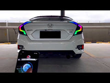 Cargar y reproducir el video en el visor de la galería, inginuity time LED RGB Tail Lights for Honda Civic 2016-2021 Sedan Start-up Animation Sequential Rear Lamps
