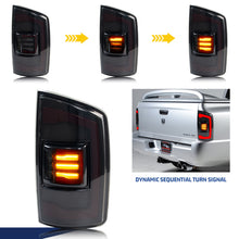 Load image into Gallery viewer, inginuity time LED 2019+ Tail Lights for Dodge Ram 3rd Gen 2002 2003 2004 2005 Sequential Signal Start-up Animation Rear Lamps Assembly
