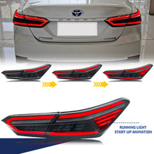 Cargar imagen en el visor de la galería, inginuity time LED Tail Lights for Toyota Camry 8th Gen 2018-2023 SE/XSE/LE/XLE/TRD Start-up Animation Sequential Signal Rear Lamps Assembly
