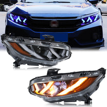 Load image into Gallery viewer, inginuity time LED Lamborghini Headlights for Honda Civic 10th gen 2016-2021 FK8 Sedan Hatchback Coupe Type-R Si Start-up Animation Sequential Turn Signal Front Lamps Assembly
