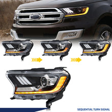 Cargar imagen en el visor de la galería, inginuity time LED Headlights for Ford Ranger 2016-2020 Sequential Turn Signal Start-up Animation Front Lamps Assembly
