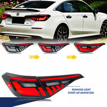 Load image into Gallery viewer, inginuity time LED Tail Lights for Honda Civic 11th Gen 2022 2023 2024 Start-up Animation Sequential Signal Rear Lamps Assembly
