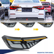 Load image into Gallery viewer, inginuity time LED Tail Lights for Honda Civic 11th Gen 2022 2023 2024 Start-up Animation Sequential Signal Rear Lamps Assembly
