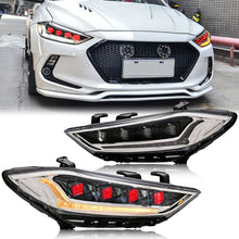 Load image into Gallery viewer, inginuity time LED Headlights for Hyundai Elantra 2017 2018 Red Demon Eyes Sequential Start-up Animation Front Lamps
