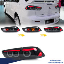 Cargar imagen en el visor de la galería, inginuity time LED JDM Tail Lights for Mitsubishi Lancer 2009-2021 EVO X Start-up Animation Sequential Turn Signal Rear Lamps Assembly
