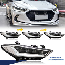 Cargar imagen en el visor de la galería, inginuity time LED Headlights for Hyundai Elantra 2017 2018 Red Demon Eyes Sequential Start-up Animation Front Lamps
