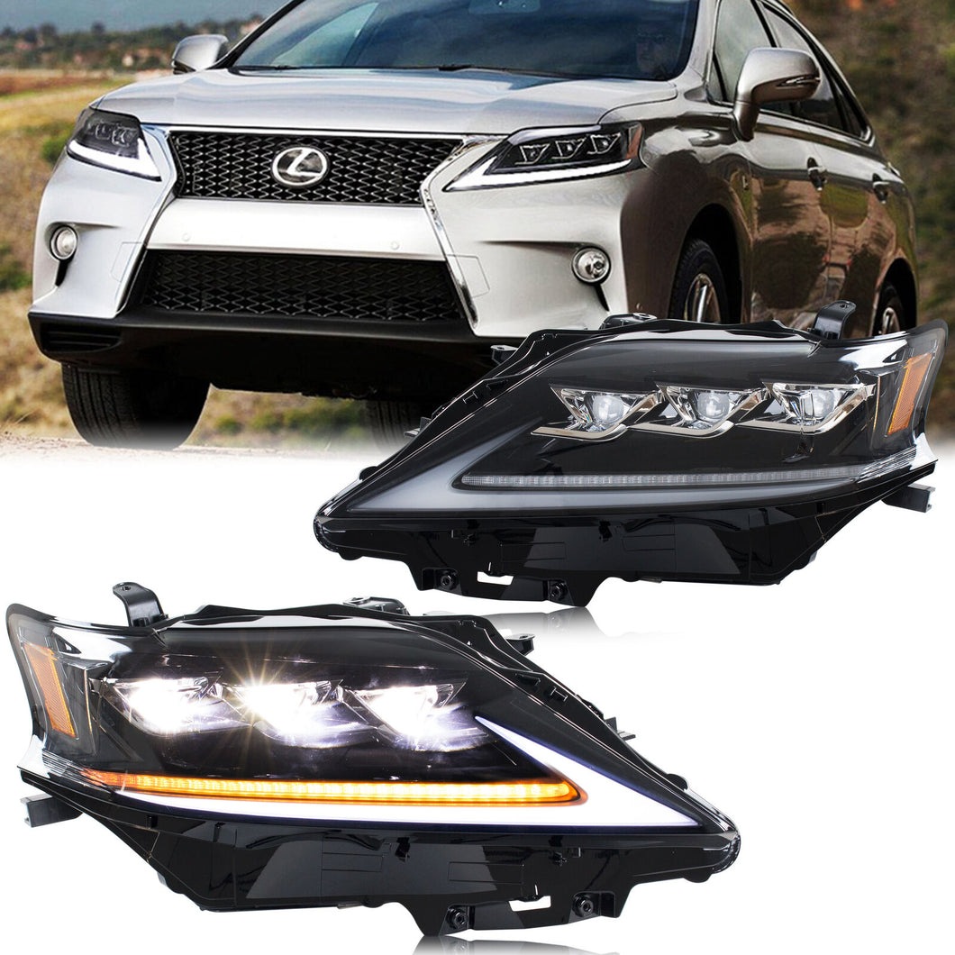 inginuity time LED Headlights for Lexus RX350 RX450h 2010-2015 F Sport Sequential Turn Signal Start-up Animation Front Lamps Assembly