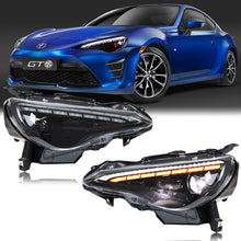 Cargar imagen en el visor de la galería, inginuity time LED Blackout Headlights for Toyota 86 Subaru BRZ Scion FRS 2013-2020 Sequential Red Demon Eye Front Lamps
