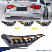 Cargar imagen en el visor de la galería, inginuity time LED RS Type Tail Lights for Honda Civic 11th Gen 2022 2023 2024 Start-up Animation Sequential Signal Rear Lamps Assembly
