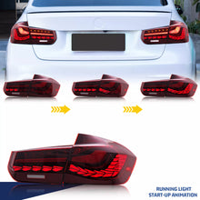 Load image into Gallery viewer, inginuity time LED GTS Tail Lights for BMW 3-Series F30 F80 M3 330i 325i 320i 2013-2018 Start-up Animation Sequential Turn Signal Red Rear Lamps Assembly
