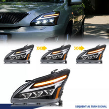 Load image into Gallery viewer, inginuity time LED Headlights for Lexus RX330 RX350 RX400h 2005-2009 Start-up Animation Sequential Turn Signal Front Lamps Assembly
