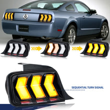 Load image into Gallery viewer, inginuity time LED RGB Tail Lights for Ford Mustang 2005 2006 2007 2008 2009 5th Gen S-197 APP Control Start-up Animation Sequential Turn Signal Rear Lamps Assembly
