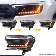 Cargar imagen en el visor de la galería, inginuity time LED Headlights for Ford Ranger 2016-2020 Sequential Turn Signal Start-up Animation Front Lamps Assembly
