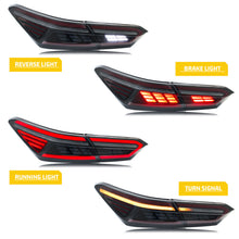 Load image into Gallery viewer, inginuity time LED Tail Lights for Toyota Camry 8th Gen 2018-2023 SE/XSE/LE/XLE/TRD Start-up Animation Sequential Signal Rear Lamps Assembly
