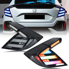 Cargar imagen en el visor de la galería, inginuity time LED RGB Tail Lights for Honda Civic 2016-2021 10th Gen FK Hatchback Type-R Start-up Animation Sequential Turn Signal Bluetooth APP Control Rear Lamps Assembly
