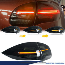 Load image into Gallery viewer, inginuity time LED Sequential Tail Lights for Porsche Cayenne 2011-2014 958 Start-up Animation Sequential Turn Signal White Rear Lamps Assembly
