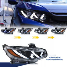 Load image into Gallery viewer, inginuity time LED RGB Headlights for Honda Civic 2016-2021 Sedan Hatchback Coupe Type-R APP Control Front Lamps Assembly
