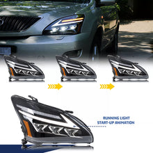 Cargar imagen en el visor de la galería, inginuity time LED Headlights for Lexus RX330 RX350 RX400h 2005-2009 Start-up Animation Sequential Turn Signal Front Lamps Assembly
