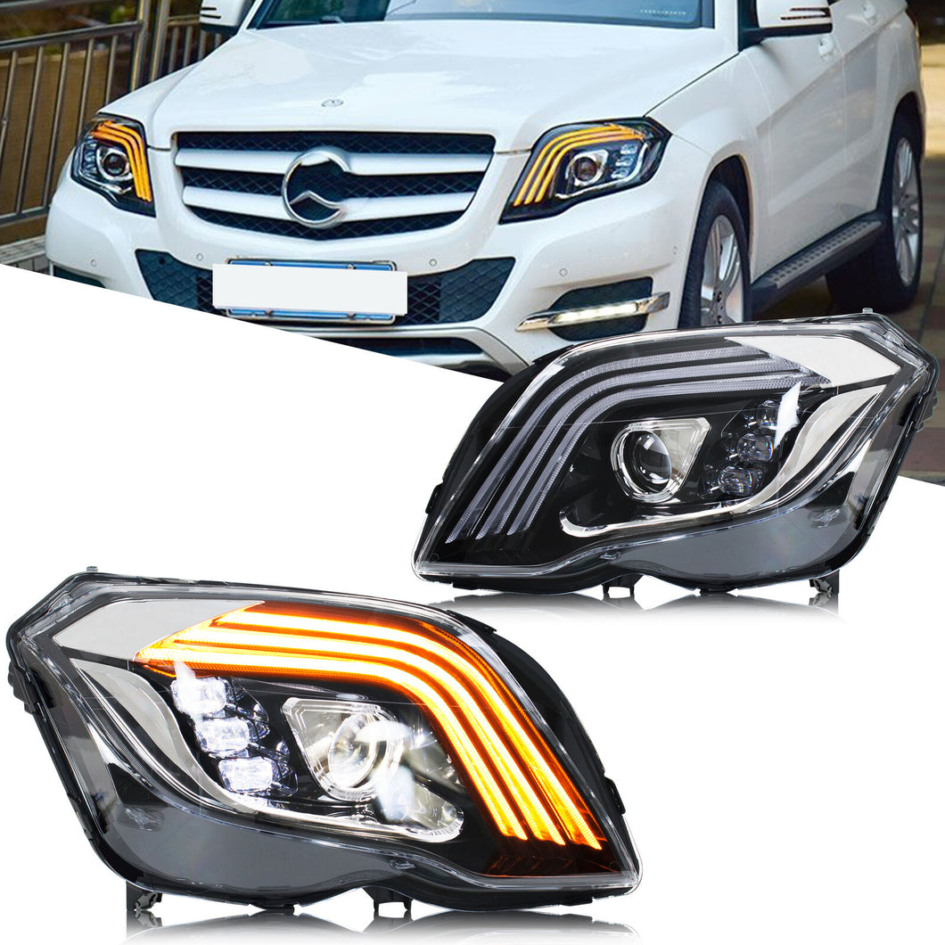 inginuity time LED Sequential Headlights for Mercedes Benz GLK350 GLK250 2013-2015 Front Lamps Assembly Accessary