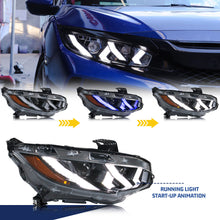 画像をギャラリービューアに読み込む, inginuity time LED Lamborghini Headlights for Honda Civic 10th gen 2016-2021 FK8 Sedan Hatchback Coupe Type-R Si Start-up Animation Sequential Turn Signal Front Lamps Assembly
