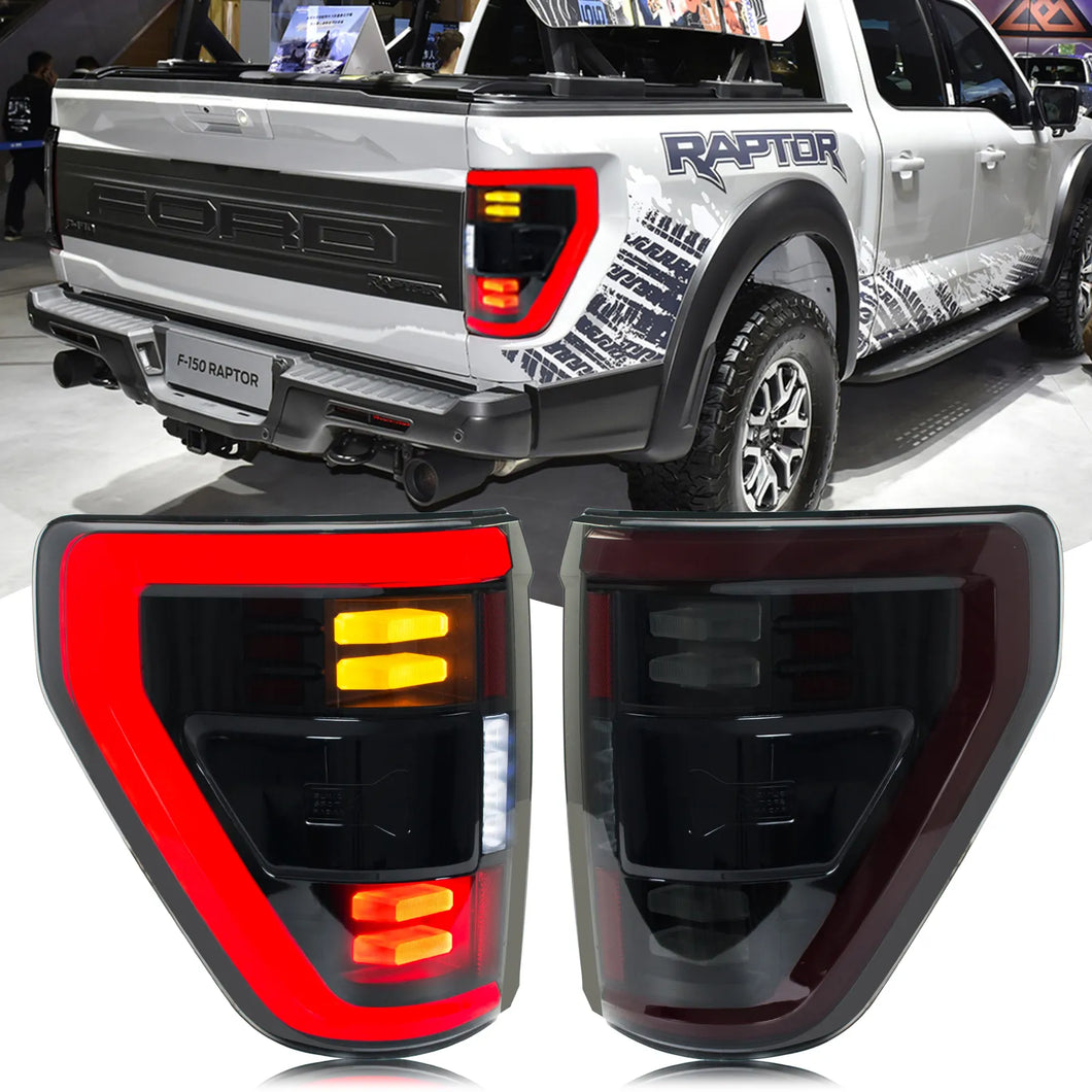 inginuity time LED Tail Lights for Ford F-150 XLT Lariat P702 14th Gen  2021 2022 2023 2024 Start-up Animation Sequential Turn Signal Rear Lamps Assembly