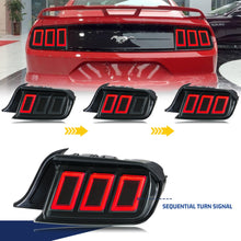 Cargar imagen en el visor de la galería, inginuity time LED Tail Lights for Ford Mustang 2015-2022 6th Gen S550 GT Start-up Animation Sequential Turn Signal Rear Lamps
