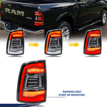 Cargar imagen en el visor de la galería, inginuity time LED Clear Tail Lights for Dodge Ram 2009-2018 4th GEN White Animation Rear Lamps
