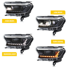 Cargar imagen en el visor de la galería, inginuity time LED Headlights for Ford Ranger 2016-2020 Sequential Turn Signal Start-up Animation Front Lamps Assembly
