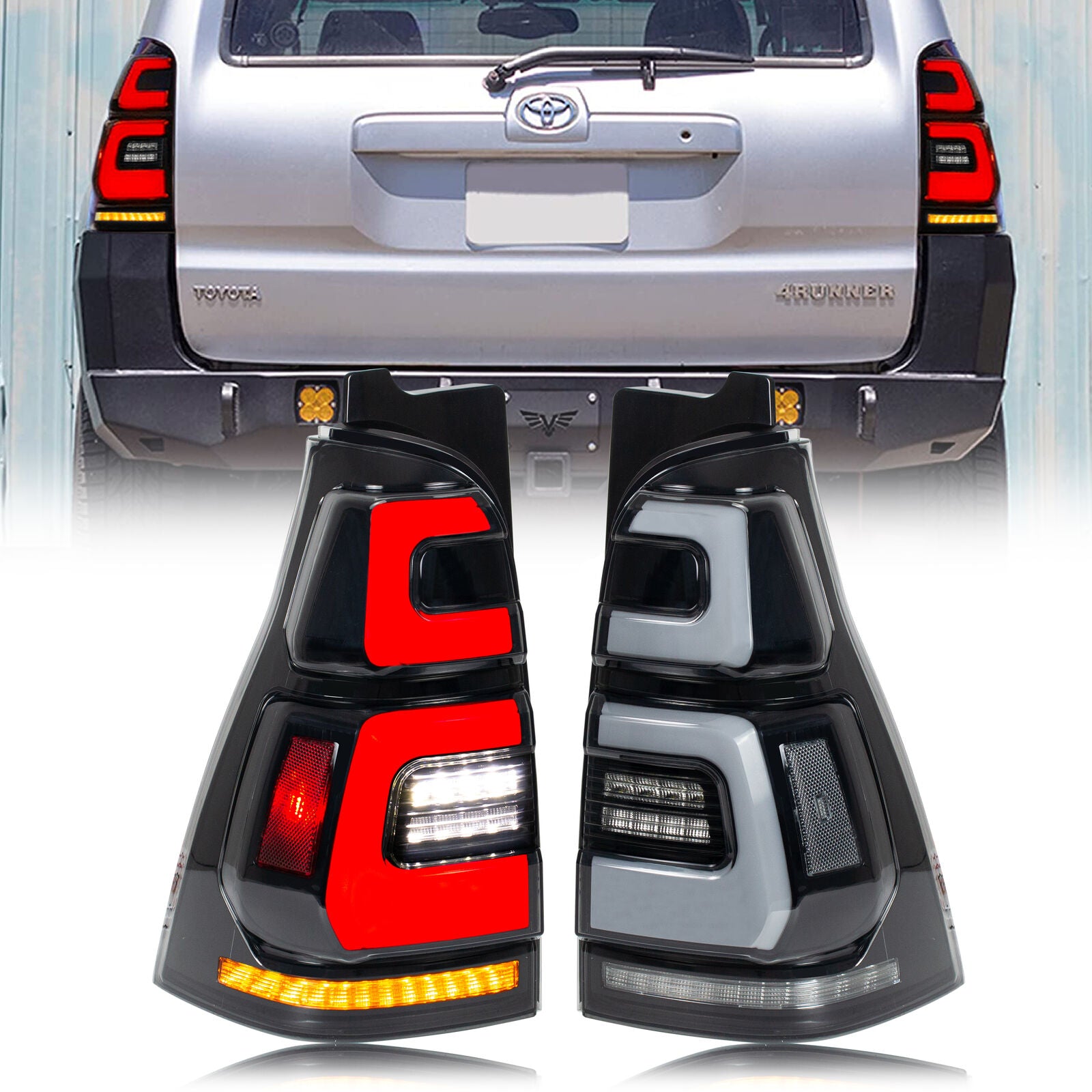 inginuity time LED Tail Lights for Toyota 4Runner 4th GEN 2003-2009 Se ...