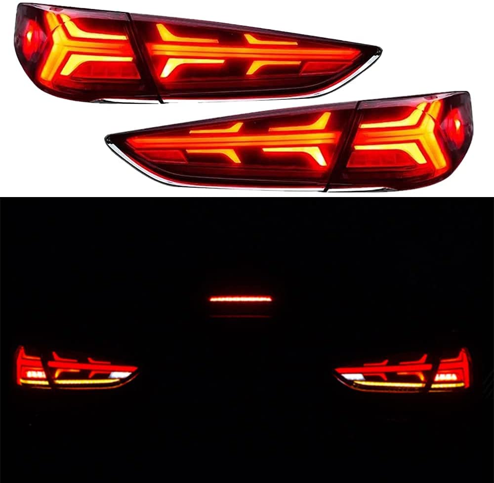 LED Tail Lights For Hyundai Sonata 2018 2019 Start-up Animation DRL  Sequential Indicator Rear Lamp Assembly