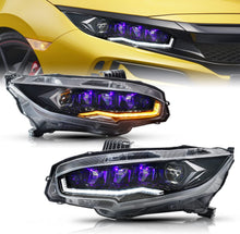 Load image into Gallery viewer, inginuity time LED 4 Projectors Headlights for 2016-2021 Honda Civic 10TH Gen Sedan Coupe Hatchback Type R Start Up Animation Sequential Turn Signal Accessary
