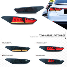 Cargar imagen en el visor de la galería, Inginuity Time LED Tail Lights For Toyota Camry 2018 2019 2020 With Running Light DRL Brake Turn Signal Reverse Lights Rear Lamps Assembly
