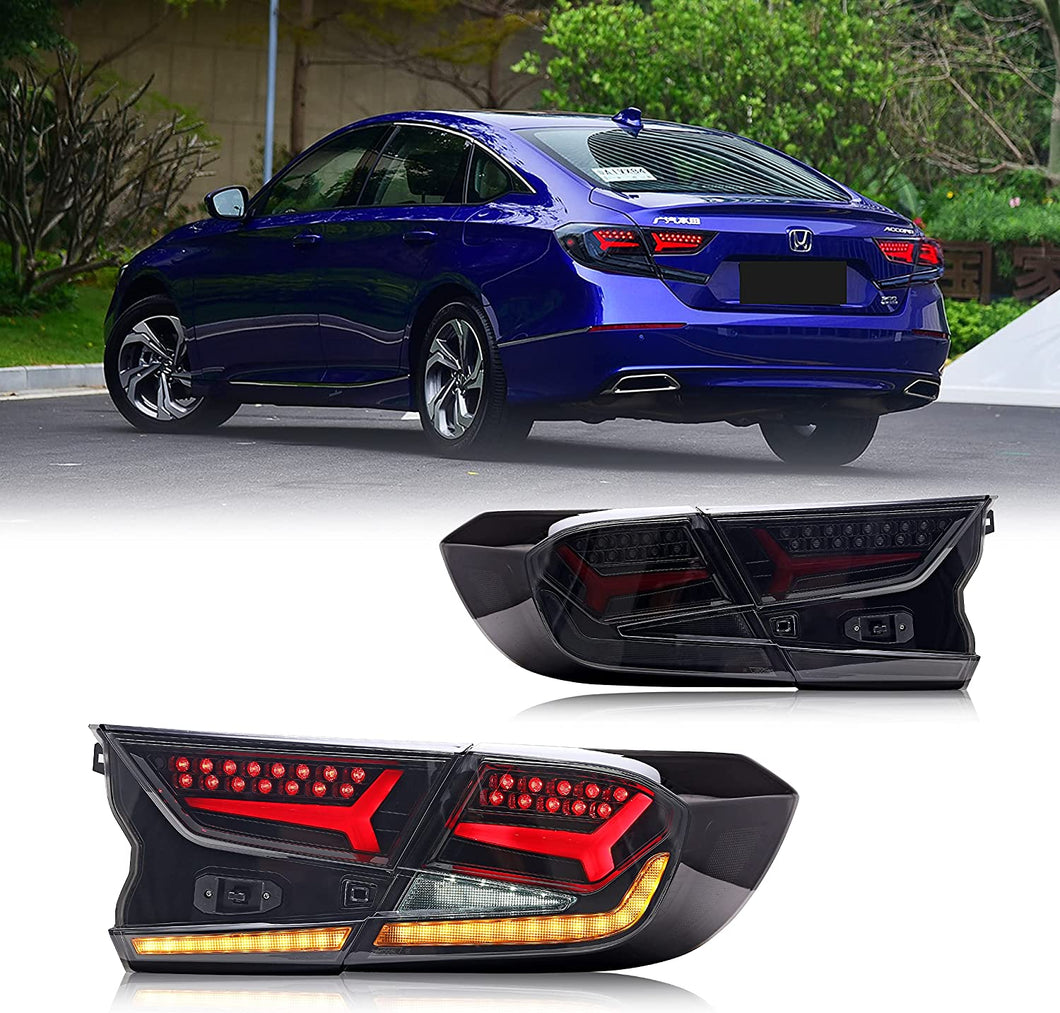 inginuity time LED Tail Lights for Honda Accord 10th Gen 2018 2019 2020  2021 2022 Animation DRL Sequential Indicator Rear Lamp Assembly