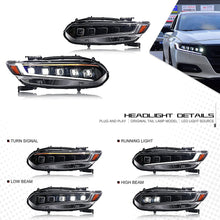 Load image into Gallery viewer, inginuity time LED Bugatti Headlights for Honda Accord 10Th Gen 2018-2022 5 GEM Projector Start-up Animation Sequential Signal Accessary
