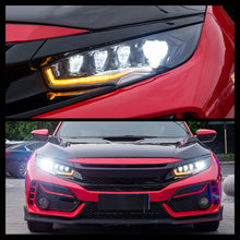 Load image into Gallery viewer, inginuity time LED 4 Projectors Headlights for 2016-2021 Honda Civic 10TH Gen Sedan Coupe Hatchback Type R Start Up Animation Sequential Turn Signal Accessary
