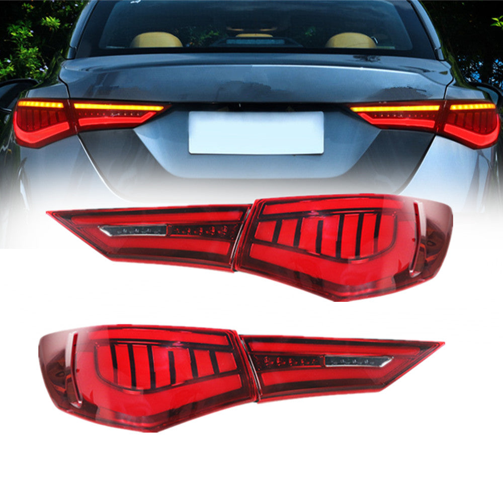 inginuity time LED Tail Lights For Nissan Sentra 2020 2021 2022 2023 Smoked Rear Lamps Start-up Animation Assembly