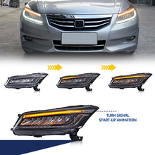 Load image into Gallery viewer, inginuity time LED Sequential Headlight For Honda Accord 8TH GEN 2008-2013 Start-up Animation Front Lamp
