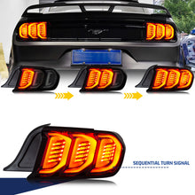 Cargar imagen en el visor de la galería, inginuity time LED Tail Lights for Ford Mustang 2015-2022 GT Shelby Base Sequential Turn Signal Rear Lamps Assembly
