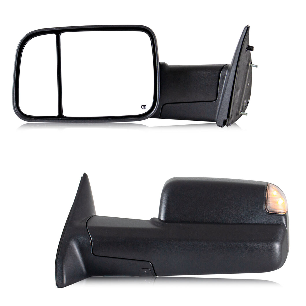 inginuity time Towing Mirror For Dodge Ram 2009-2012 ram 1500 2500 3500 Super Duty Power Heated