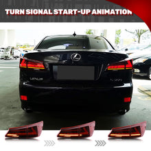 Cargar imagen en el visor de la galería, iniginuity time LED Tail Lights for Lexus IS250 IS350 ISF 2006-2013 Sequential Start Up Animation Rear Lamp
