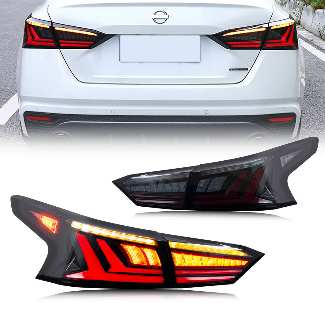 inginuity time LED Tail Lights for Nissan Altima 2019 2020 2021 2022 2023 Rear Lamps Start-up Animation Sequential Indicator