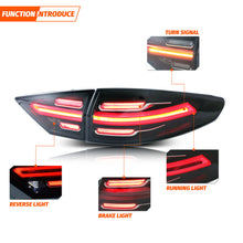 Cargar imagen en el visor de la galería, inginuity time LED Porsche Tail Lights for Ford Fusion 2013-2020 Rear Lamps Start Up Animation Assembly
