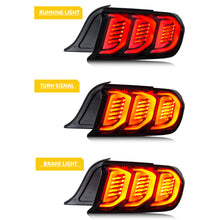 Load image into Gallery viewer, inginuity time LED Tail Lights for Ford Mustang 2015-2022 GT Shelby Base Sequential Turn Signal Rear Lamps Assembly
