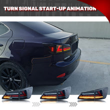 Load image into Gallery viewer, iniginuity time LED Tail Lights for Lexus IS250 IS350 ISF 2006-2013 Sequential Start Up Animation Rear Lamp
