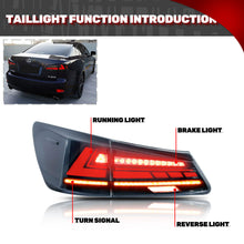 Cargar imagen en el visor de la galería, iniginuity time LED Tail Lights for Lexus IS250 IS350 ISF 2006-2013 Sequential Start Up Animation Rear Lamp
