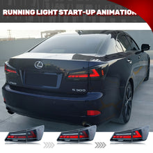 Cargar imagen en el visor de la galería, iniginuity time LED Tail Lights for Lexus IS250 IS350 ISF 2006-2013 Sequential Start Up Animation Rear Lamp
